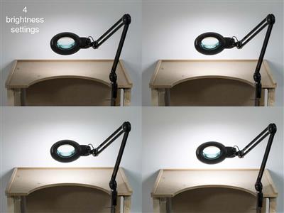 Lampada Di Ingrandimento A Led Da 14 W Con Braccio Articolato, 4 Livelli Di Luminosit@, Durston - Immagine Standard - 6