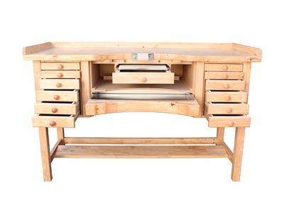 Panca Da Gioielliere Superiore Durston A 1 Posto E 12 Cassetti - Immagine Standard - 2