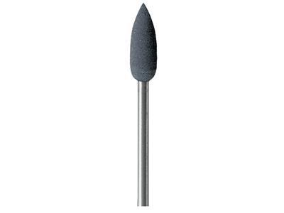 Mola In Gomma A Forma Di Fiamma Montata, Grigia, Grana Grossa, 5,5 X 16 Mm, N. 4613, Eve - Immagine Standard - 2