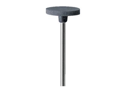 Mola Abrasiva In Gomma Montata Tonda, Grigia, Granulometria Grossolana, 14,5 X 2 Mm, N. 4615, Eve - Immagine Standard - 2