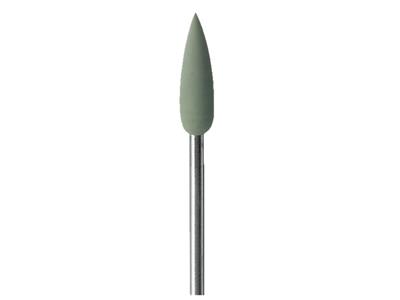 Mola In Gomma A Forma Di Fiamma Montata, Verde, Grana Fine, 5,5 X 16 Mm, N. 4813, Eve - Immagine Standard - 2