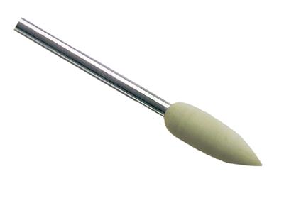 Mola Abrasiva In Gomma A Forma Di Fiamma, Beige, Grana Molto Fine, 5,5x 16 Mm, N. 4913, Eve - Immagine Standard - 1