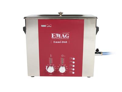 Ultrasuoni Con Riscaldamento E Scarico, Cestello E Coperchio, Capacit@6 Litri, Emag Emmi-d60 - Immagine Standard - 2