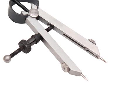 Compasso Da Gioielliere Dritto A Bloccaggio Rapido, Punte Rimovibili, 8 Cm - Immagine Standard - 3