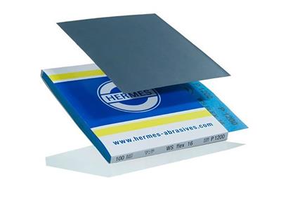 Carta Smeriglio Blu, Grana 400 Ws Flex 16, Foglio 230 X 280 Mm, Hermesabrasifs - Immagine Standard - 1