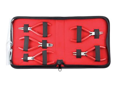 Set Di 5 Pinze Da 130 Mm: Piatte X2, Tonde, Semitonde E Da Taglio - Immagine Standard - 2