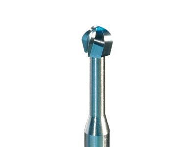 Fresa A Testa Sferica In Metallo Duro N. 123, Diametro 1,40 Mm, Scatola Da 6 Pezzi, Super Q - Immagine Standard - 2