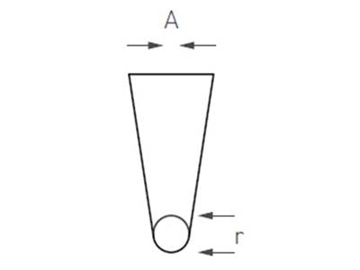 Scalpello Per Bordi Arrotondati N. 2, Spessore Di Taglio 0,20 Mm, 65 Mm, Super Q - Immagine Standard - 2