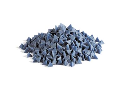 Abrasivo Plastico Triangolo Blu Perlucidatura A Tamburo, Otec Po10, S Acco Da 2 Kg - Immagine Standard - 1