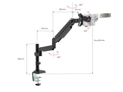 Sz-stl5 Piede Girevole Per Binocolo Slx4 E Trinoculare Slx5, Optika - Immagine Standard - 2