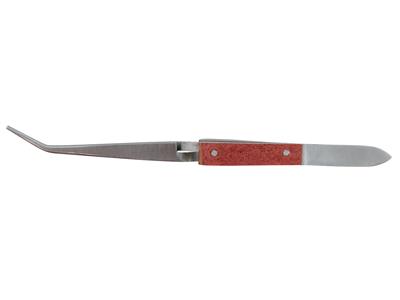 Pinzetta Incrociata Curva, Manico Isolato, 165 MM