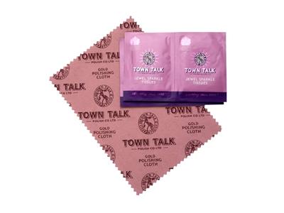 Kit Per La Pulizia Dell'oro, Pannino Impregnato E 4 Piccoli Panni Umidi, Town Talk - Immagine Standard - 2