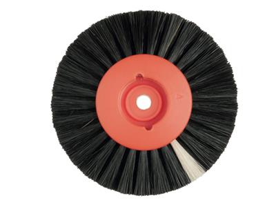 Spazzola Circolare Nera Setole Di Tching-king, Dritta, 4 File Diametro80 MM Centro In Plastica E Legno - Immagine Standard - 1
