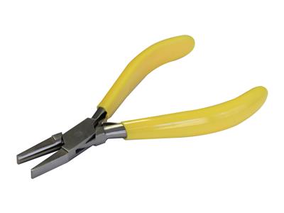 Pinza A Becchi Piatti Semicircolari, Impugnatura Gialla, 140 MM - Immagine Standard - 3