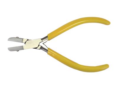 Pinza A Becchi Piatti Con Ganasce In Nylon, Manico Giallo, 140 MM