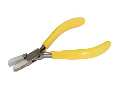 Pinza A Becchi Piatti Con Ganasce In Nylon, Manico Giallo, 140 MM - Immagine Standard - 3