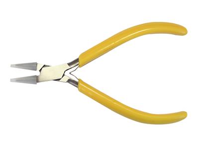 Pinza A Becchi Tondi In Nylon, Impugnatura Gialla, 140 MM