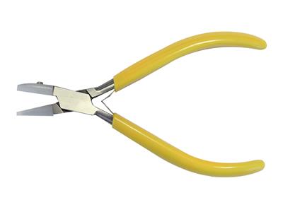 Pinza A Becchi Tondipiatti In Nylon, Impugnatura Gialla, 140 MM