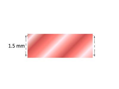 Piastra 18kt Oro Rosso 5n Ricotto, 1,50 MM - Immagine Standard - 2