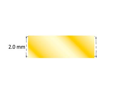 Lamina In Oro Giallo 18k 3n Ricotto, 2,00 MM - Immagine Standard - 3