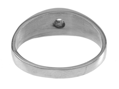 Anello Pesante Da Incastonare Per Pietra Da 2 Mm, Oro Grigio 800 Ref. Bjo43 - Immagine Standard - 1