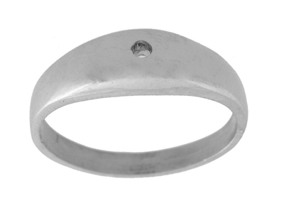 Anello A Crimpare Pesante Per Pietre Da 2 Mm, Oro Bianco 800. Rif. Bjo43 - Immagine Standard - 2