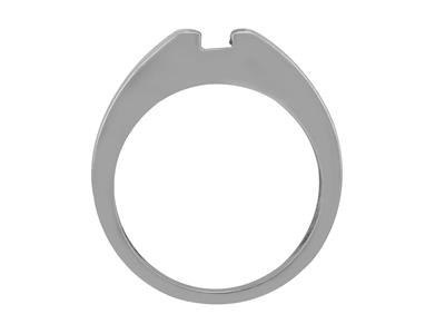 Bracciale Rigido Per Pietre Da 5 Mm, Oro Bianco 800. Rif. Sf40/50 - Immagine Standard - 1