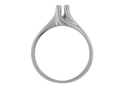 Solitario Tourbillon 4 Griffe Per Pietra Da 3,5 Mm, Oro Grigio 800 Ref. Tr4 - Immagine Standard - 1