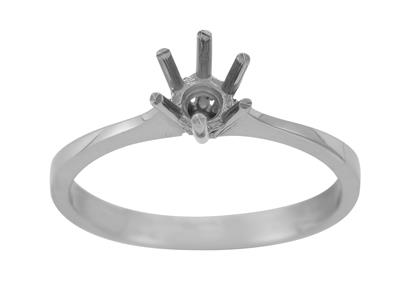 Solitario 6 Griffe Per Pietra Da 4,5 Mm, Oro Grigio 800 Ref. Ro 30/40 - Immagine Standard - 2