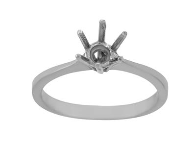 Solitario 6 Griffe Per Pietra Da 6 Mm, Oro Grigio 800 Ref. O 70/90 - Immagine Standard - 2