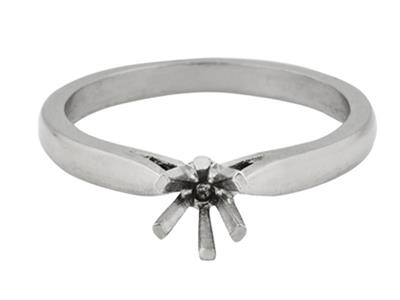 Solitario 6 Punte, Per Pietra 3/3,5mm, Oro Grigio 18k Pd 13. Ref.2600 1 - Immagine Standard - 2