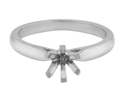 Solitario 6 Grappoli, Per Pietra 4/4,5 Mm, Oro Bianco 18k Pd 13. Ref.26002 - Immagine Standard - 2