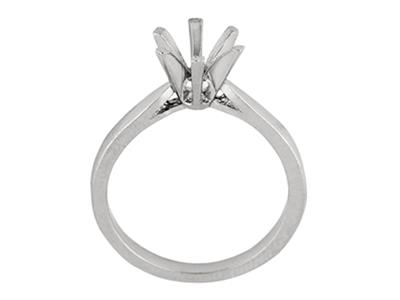 Solitario 6 Grappoli, Per Pietra Da5 Mm, Oro Bianco 18k Pd 13. Ref. 2 6003