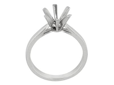 Solitario 6 Griffe, Per Pietra Da 5,5 Mm, Oro Bianco 18 Kt Pd 13. Rif.26004 - Immagine Standard - 1