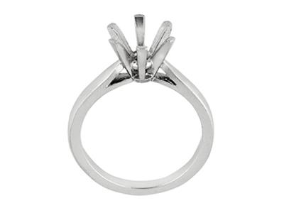 Solitario 6 Griffe, Per Pietra Da 6mm, Oro Bianco 18k Pd 13. Ref. 260 05 - Immagine Standard - 1