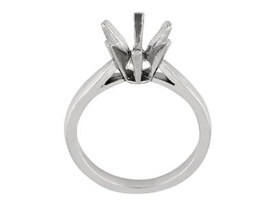 Solitario 6 Griffe, Per Pietra 77,5 Mm, Oro Bianco 18k Pd 13. Ref.26007