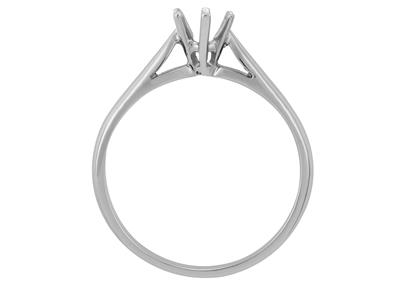 Solitario 6 Griffe Per Pietra Da 4 Mm, Oro Bianco 18 Carati. Rif. 25375 - Immagine Standard - 1