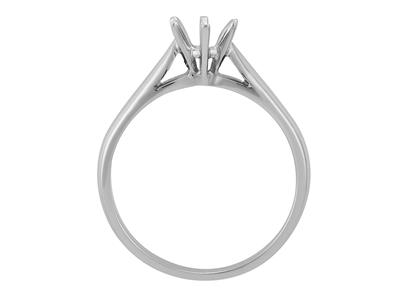 Solitario 6 Griffe Per Pietra Da 5,9 Mm, Oro Bianco 18 Carati. Rif. 25378