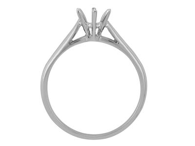 Solitario 6 Griffe Per Pietra Da 6,1 Mm, Oro Bianco 18 Carati. Rif. 25379