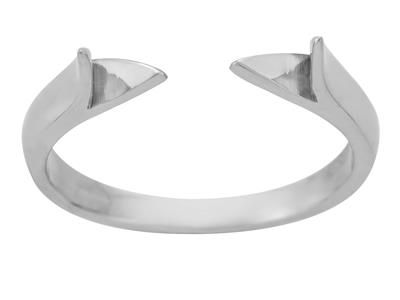 Corpo Dell'anello 1/2 Fascia, Oro Bianco 800. Rif. 01812 - Immagine Standard - 2