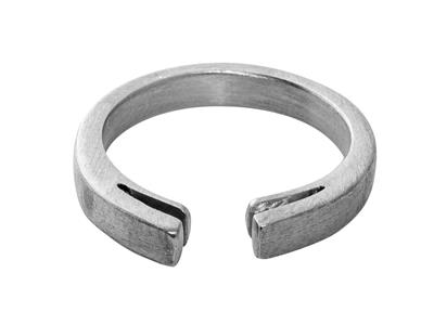 Corpo Dell'anello Con Laniere A Palmetta, Oro Bianco 18 Carati, Misuradell'anello 50 Ref. S66 - Immagine Standard - 2