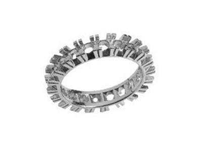 Anello Incastonato 4 Griffes 1 Fila, Orgris 18k Pd 13,5. Rif. 306/5005 - Immagine Standard - 1