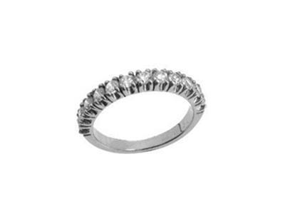 Fede Nuziale Con 4 Griffe Su 1 Fila, Orgris 18k Pd 13,5. Rif. 318 - Immagine Standard - 2