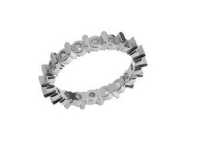 Fede Nuziale Barrette Dritta 1 Fila, Oro Grigio 18k Pd 13,5. Rif. 4515009