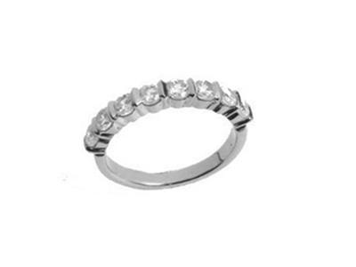 Fede Nuziale Barrette Dritta 1 Fila, Oro Grigio 18k Pd 13,5. Rif. 451/5009 - Immagine Standard - 2