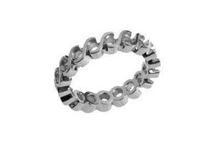 Fede Nuziale A 1 Fila Incastonato s, Oro Grigio 18 Carati Peso 13,5.rif. 4855043