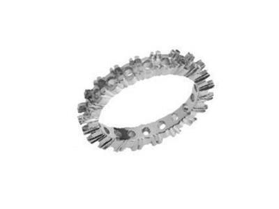 Fede Nuziale Con Incastonatura A Griffe In Oro Bianco 18 Kt Pd 13,5. Rif. 580 - Immagine Standard - 1
