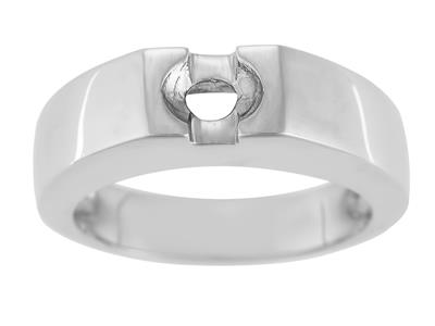 Solitario Per Pietra Da 6 Mm, Larghezza 5,8 Mm, Oro Bianco 800 Ref. Sf60-90 - Immagine Standard - 2