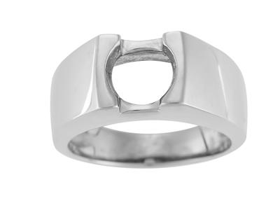 Solitario Per Pietra Da 8 Mm, Oro Bianco 800 Ref. Sf180-250 - Immagine Standard - 2