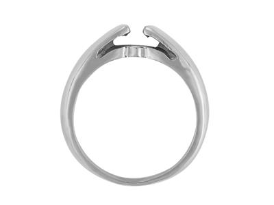 Solitario Per Pietra Tonda Da 5 Mm,oro Grigio 800 Ref. Bg251 - Immagine Standard - 1
